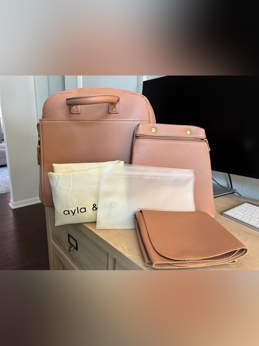 Ayla & Co Caffe Diaper Backpack - Picture 1 of 10